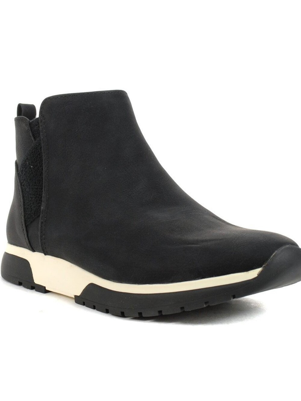 LifeStride Hope Black Felt Slip-On Ankle Booties 11W Cozy Minimalist Comfort